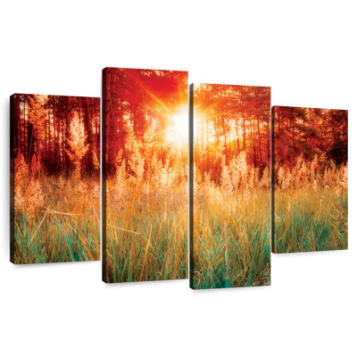 Harnek coucher de soleil avec de l'herbe