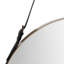 Grand miroir rond en laiton antique