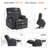 Small Dual Motor Power Recliner Lift Chair with Massage and Heat, Infinite Position, Fabric-1257483221