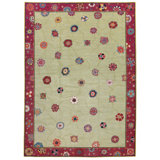 Cracked Ice Wool Oriental Area Rug