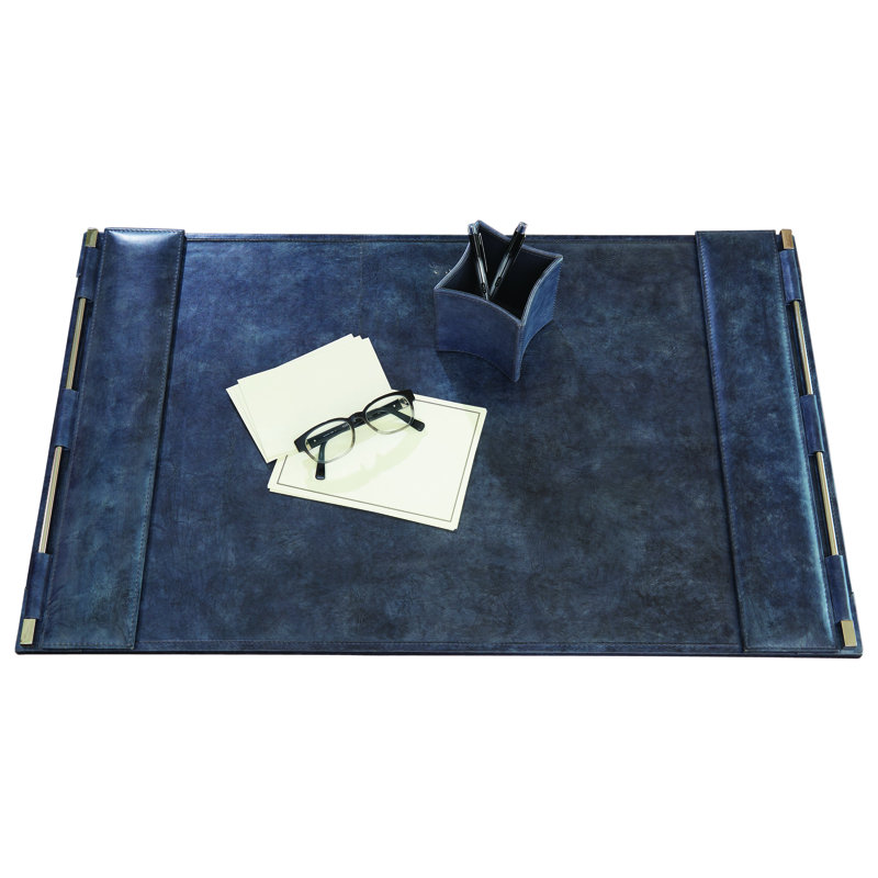 Flap Desk Blotter-Blue Wash