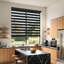  Cordless Zebra Blinds: perfect for adjusting light and securing privacy. With child-safe design, they bring style to every space.24" W x 72" H, Black-1628025220-1847826007