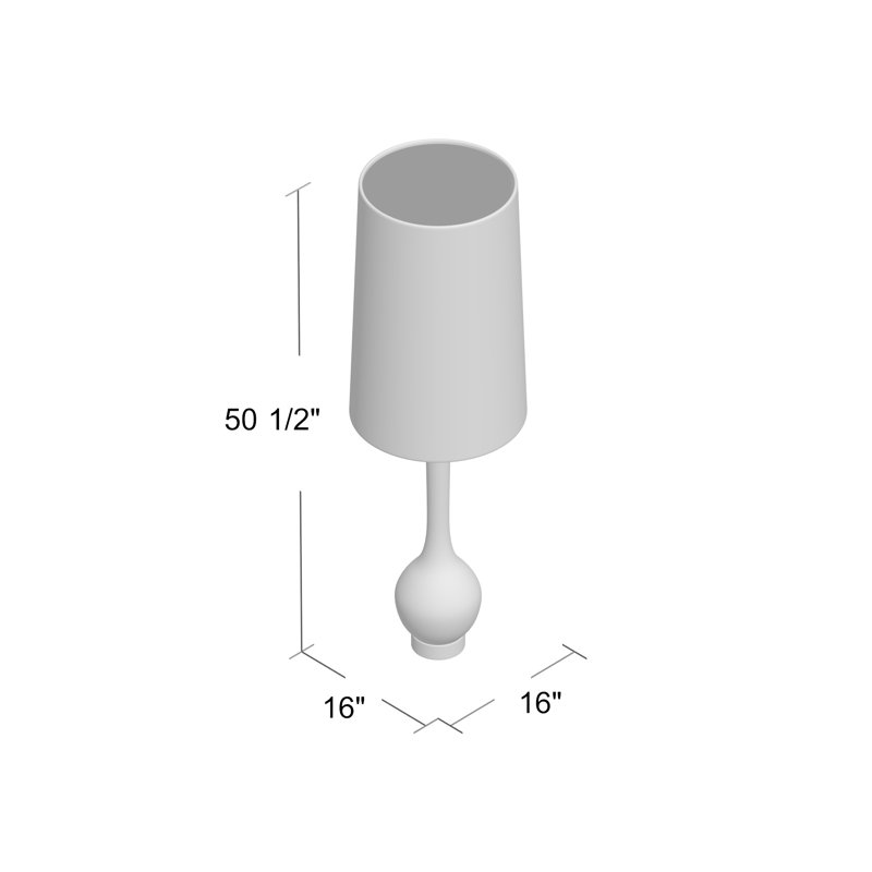 Bulb Vase Table Lamp, Brushed Brass