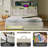 Hydraulic Lift Up Storage Upholstered Platform Bed With Charging And Led Light-1124457409-1124457411