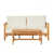 Coussin beige / structure en teck