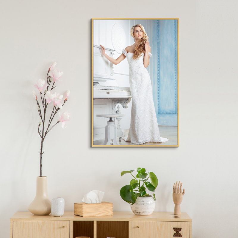 Drennon Metal Poster Frame with Plexiglass, Gold, 20" x 30"