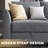 Manusite L-Shaped Modular Sectional Upholstered Couch With Storage Seat-805055983