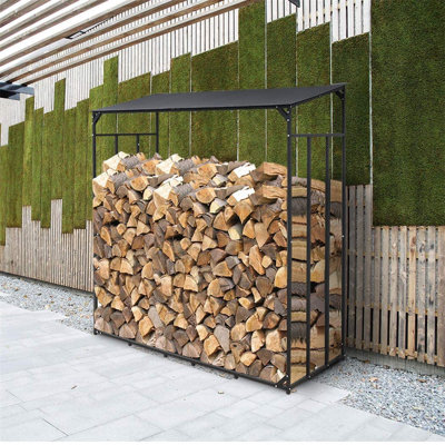 156.5cm W Metal Log Rack