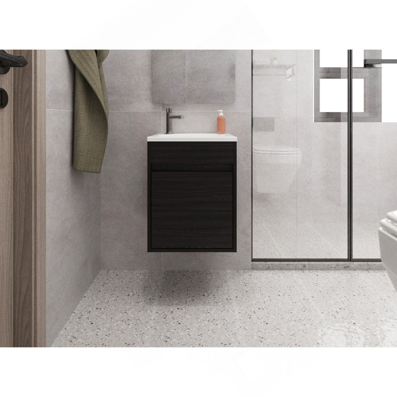 Lavabo de salle de bain Sutcliffe, noir, Noir