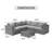 Alexaundra 5 - Person Modular Patio Conversation Set with Cushions-1897742348