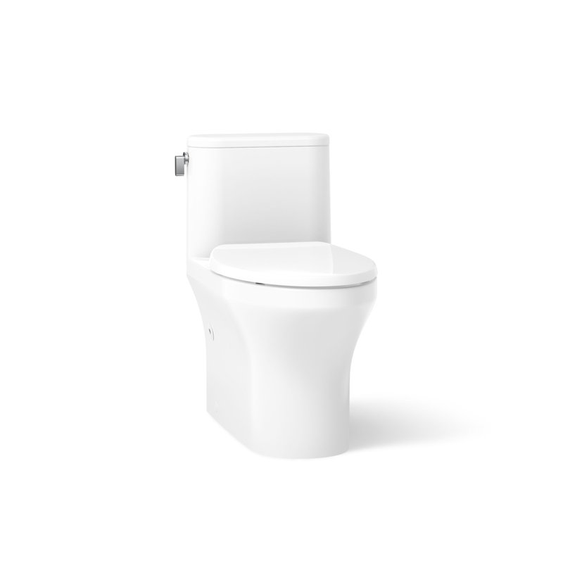 Spacity One-Piece Compact Elongated Toilet With Skirted Trapway, 1.28 Gpf