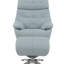 Fauteuil d'appoint en cuir fleur avec repose-pieds Maddux-1114051761