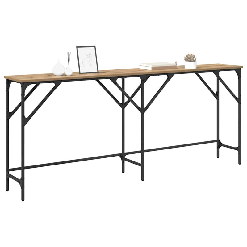 Console Table Engineered Wood, 75cm H x 180cm W x 29cm D, Artisan Oak