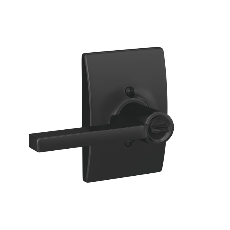 Latitude Keyed Door Lever, Matte Black, Yes