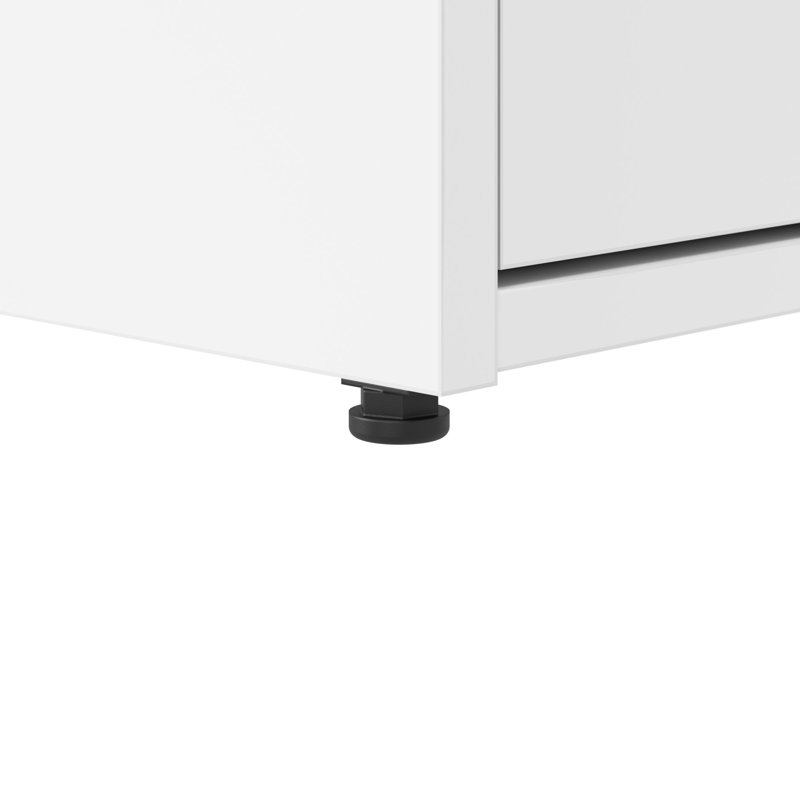 Bush Business Furniture Hustle 2 Drawer Lateral File Cabinet With Lock - Assembled, White