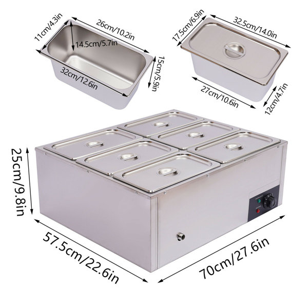 6 Pan Counter Top Steamer