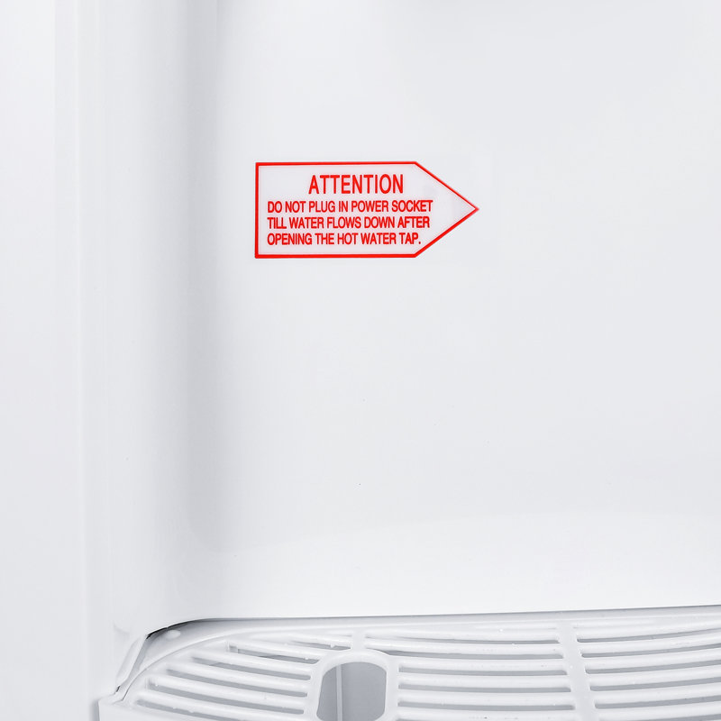 White Freestanding 5 Gallon Hot and Cold Water Dispenser