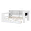 Lit plateforme en bois avec tablettes de rangement, tiroirs, station de charge, DEL, bureau et tête de lit tapissier-1547980873-1547980870