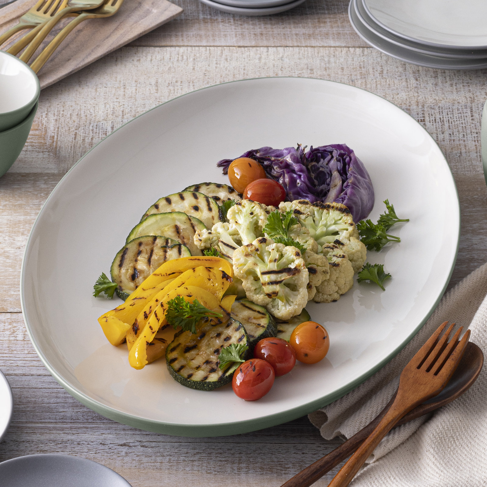 Noritake Colorwave Oval Platter, Green
