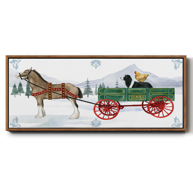 Collection Santa's Farm, toile en C encadrée, H 8 po x l 20 po
