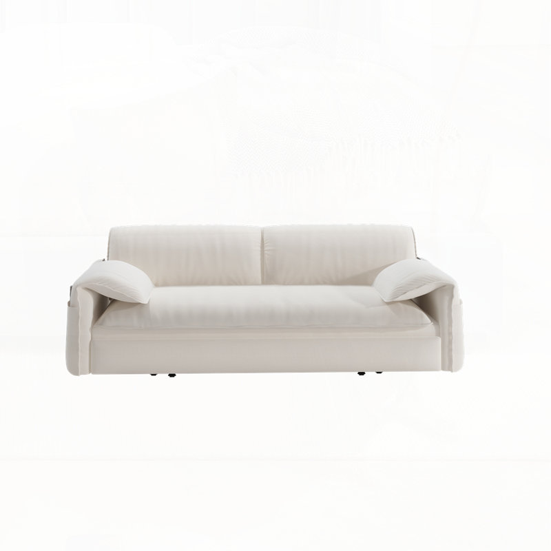 Grand canapé-lit, canapé-lit convertible avec rangement latéral, causeuse multifonctionnelle, Beige 1