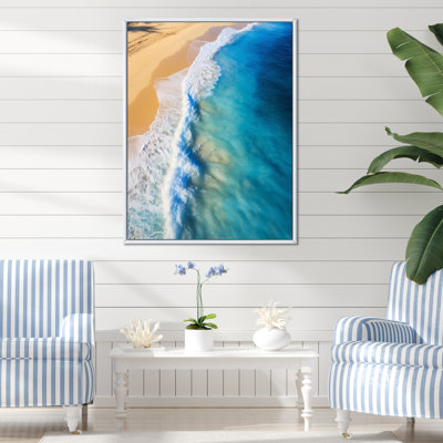 Vagues aériennes, plage, évasion I - art mural plage