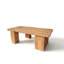 Cette table basse de couleur noyer est fabriquée à partir de bois massif naturel sélectionné, conservant le grain du bois naturel, des tons chauds et rustiques.