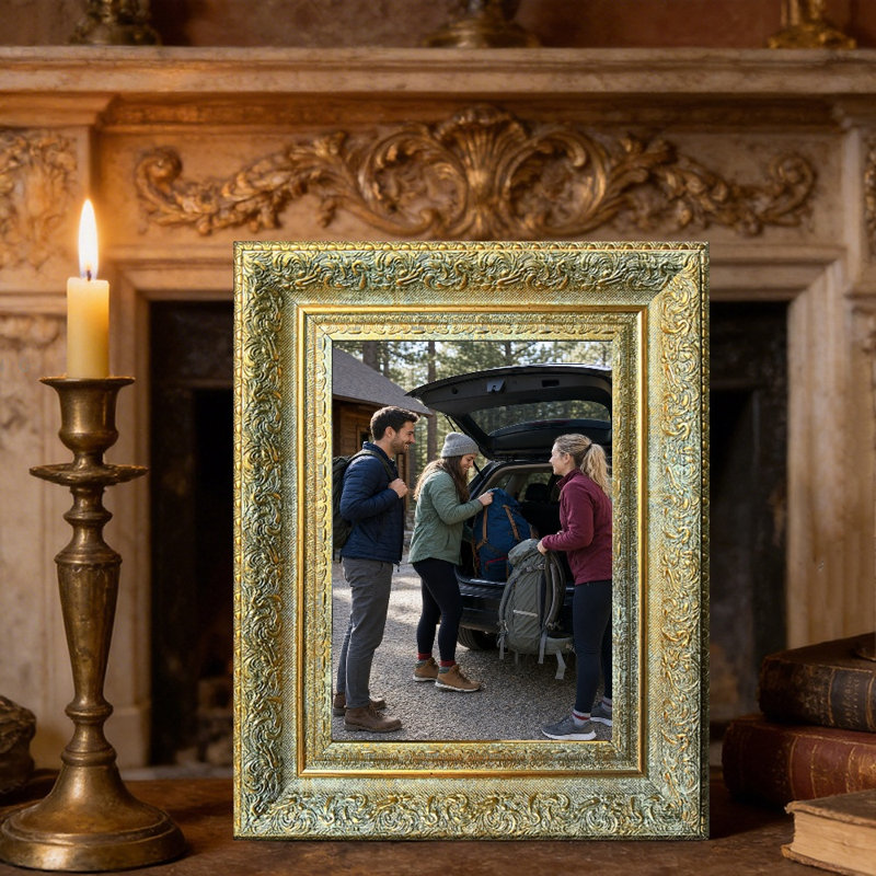 Cadre photo mural 11 pièces x 11 "or antique 11" pour les cadeaux de la fête des Pères, Antique Gold, 1, 11" W x 14" H