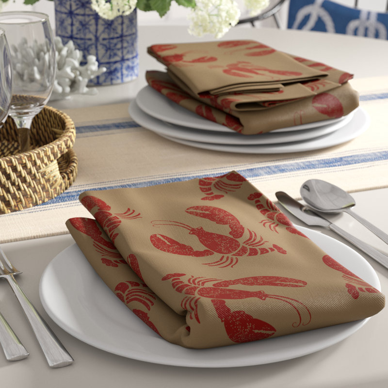 Ludwig Polyester Nautical Square Napkin, 18" W x 18" L