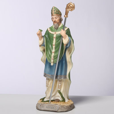 Figurine en polyrésine de 6,3 pouces de hauteur Saint Patrick