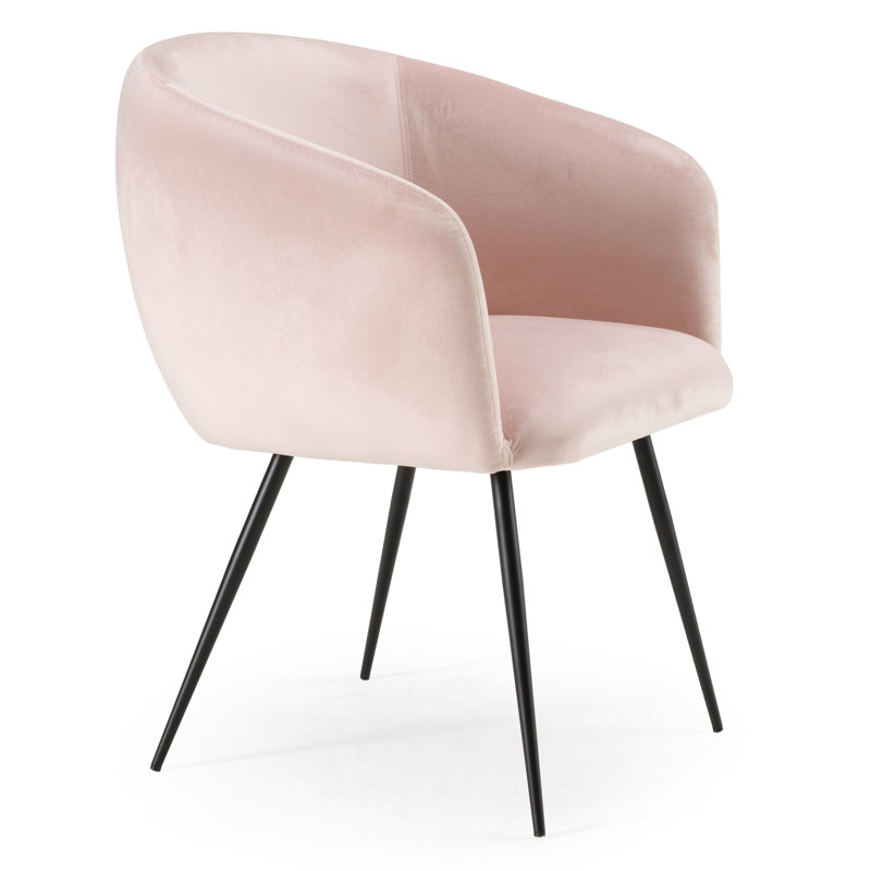 Mansbury 15'' H Velvet Upholstered Armchair, Pink