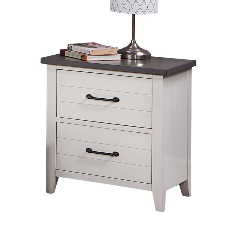 Table de chevet 1 pièce blanc