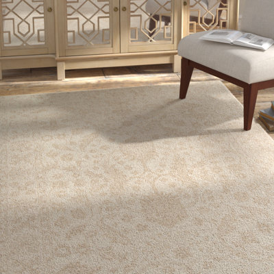 Tapis beige en laine touffeté à la main Cece