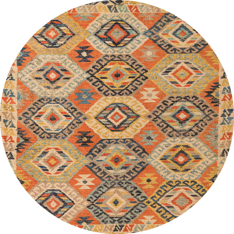 Tapis abstrait moderne 5232, Rond 7 pi