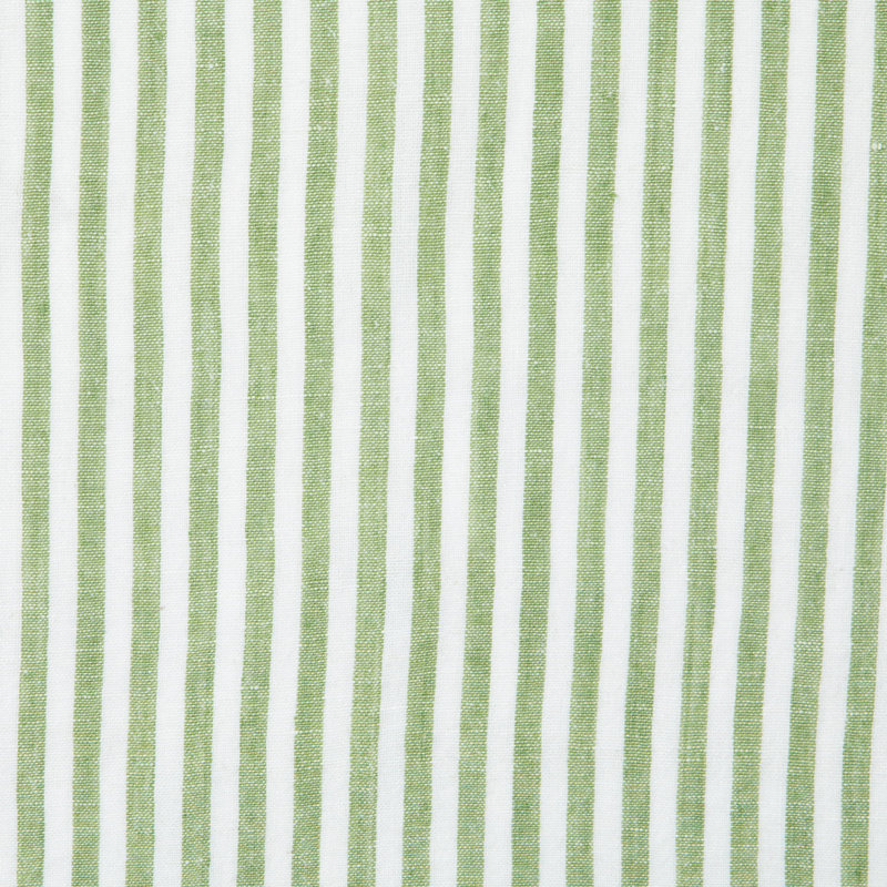 Linen Striped Square Napkin, Basil