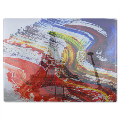 Paris In Paint Glass Chopping Board