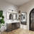 55 in. W * 30 in. H Rectangular Aluminum Framed Wall Bathroom Vanity Mirror in Black-71730952-71730420