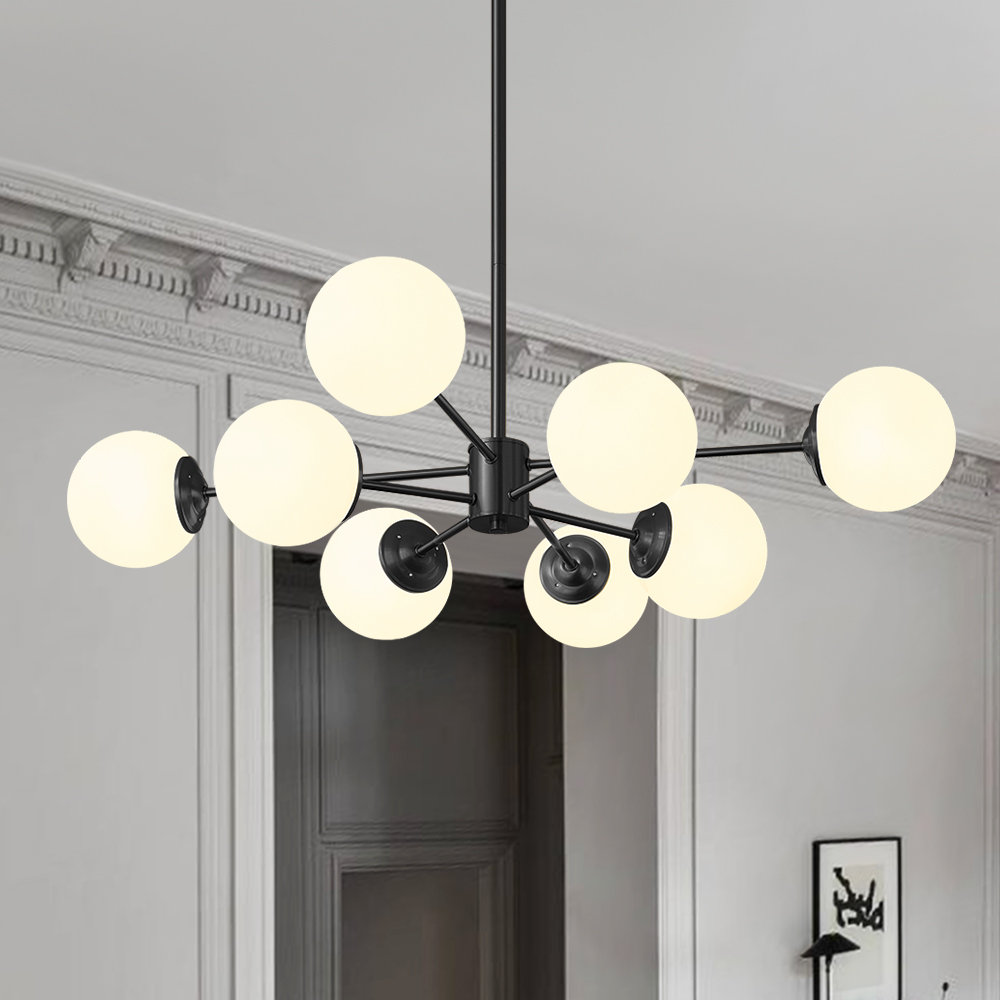 Buchholtz 90cm Modern Opal Glass Bubble Sputnik Chandelier