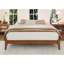 Structure de lit plateforme en bois de bambou sec de 12 pouces, avec support en lattes de bois, aucun sommier requis, assemblage facile-195557129