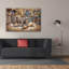  «Weimaraner In The Kitchen» par Rich Monet, art mural sur toile, 60 po x 40 po-1043181316