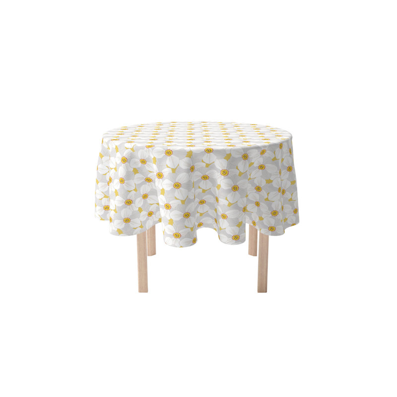 Ashleigh Large Petal Flowers Tablecloth, 90" L x 90" W