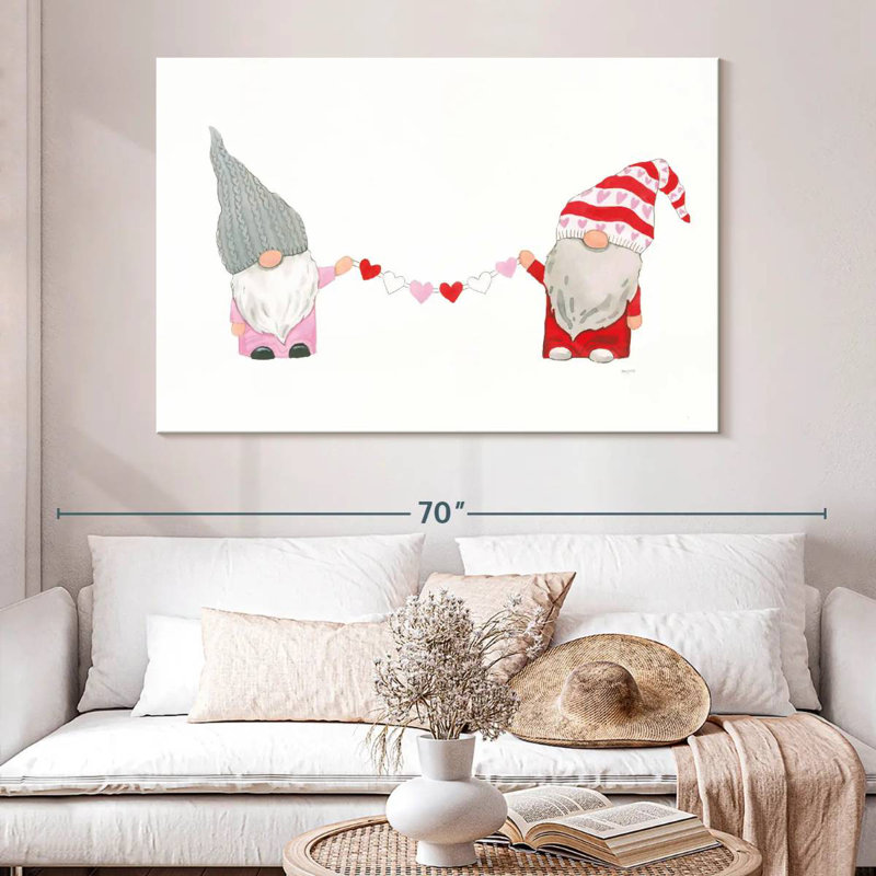 Keln Gnomes In Love I, H 34 po x l 51 po