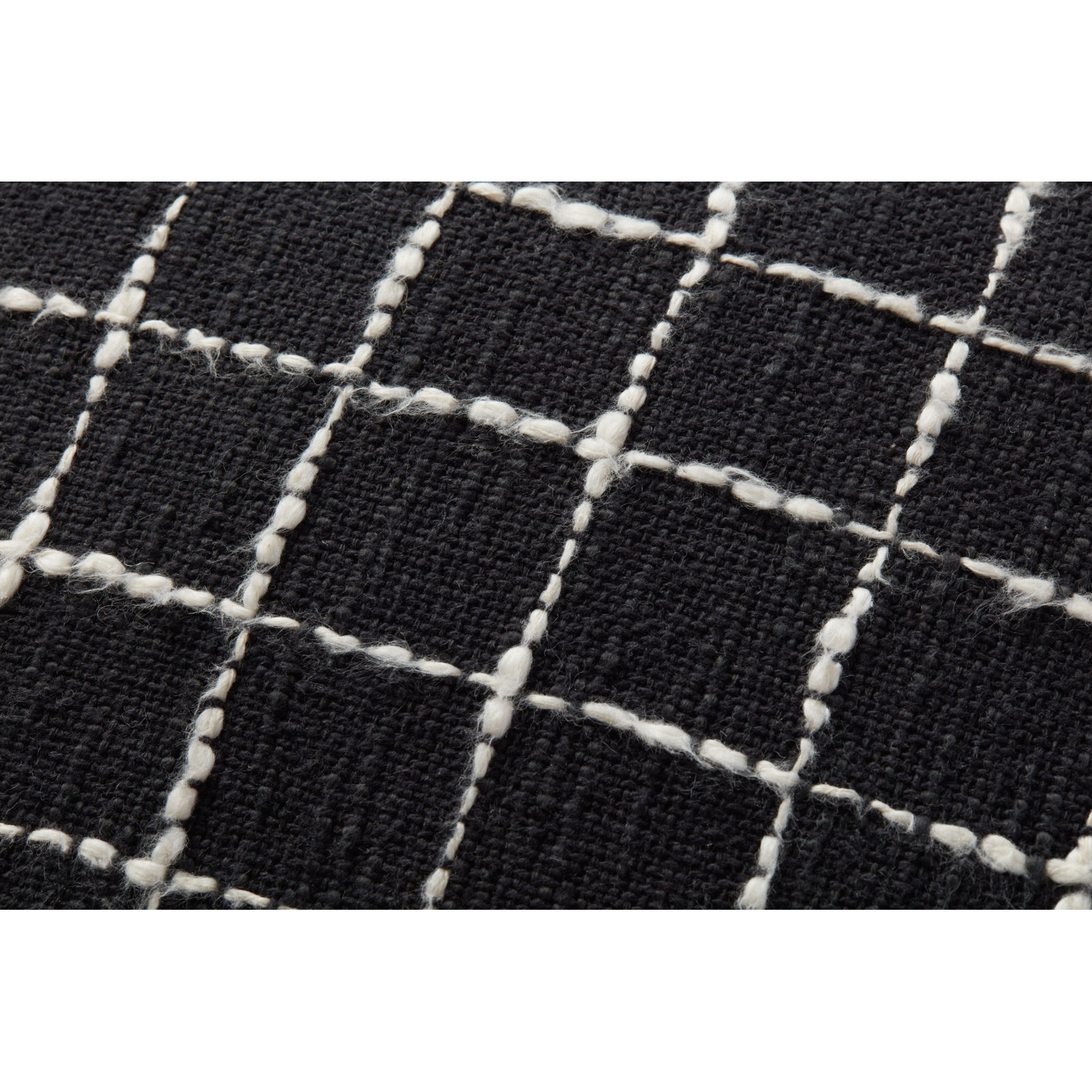 Mary, Black/Ivory, Pillow Cover Only - No Insert
