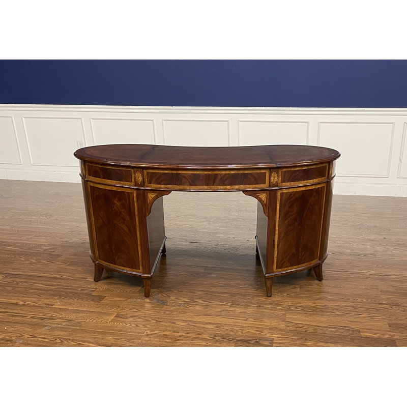 Regency Mahogany Kidney Shaped Writing Desk