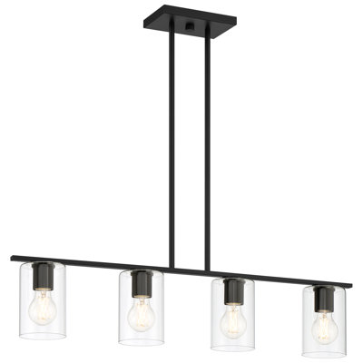 Luminaire suspendu linéaire à DEL Hemma - noir mat