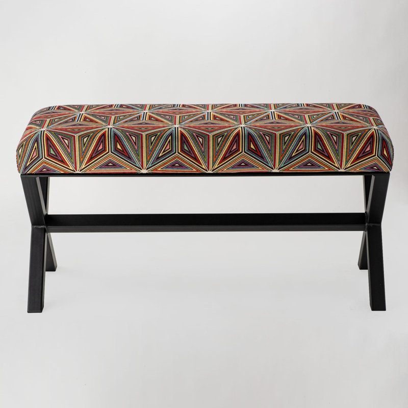 Liftig Velvet Upholstered Bench, 40 x 100 x 30cm