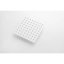 Pommeau de douche de salle de bain en acier inoxydable 304 - Jet pluie intense avec buses autonettoyantes, blanc, 20 x 20 cm, 1,1 kg, effet cascade, nettoyage facile, salle de bain, 20 x 20 cm.