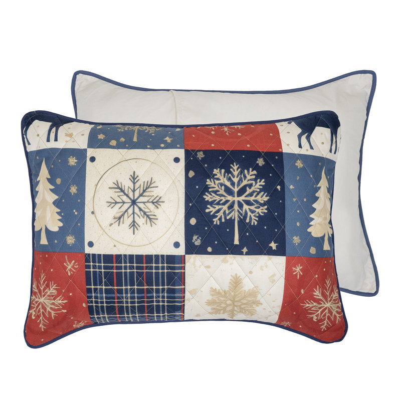 Your Lifestyle by Donna Sharp Noel Patch 3PC King Festive Quilt Set, King Set