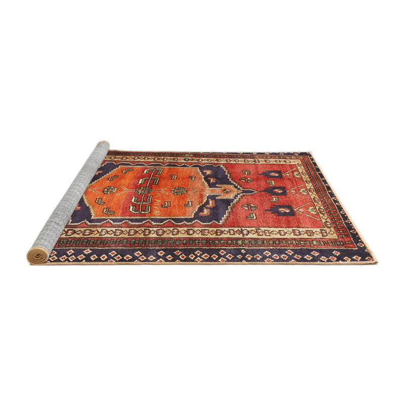 Bungalow Rose Orange/Crimson/Blue Rug | Wayfair