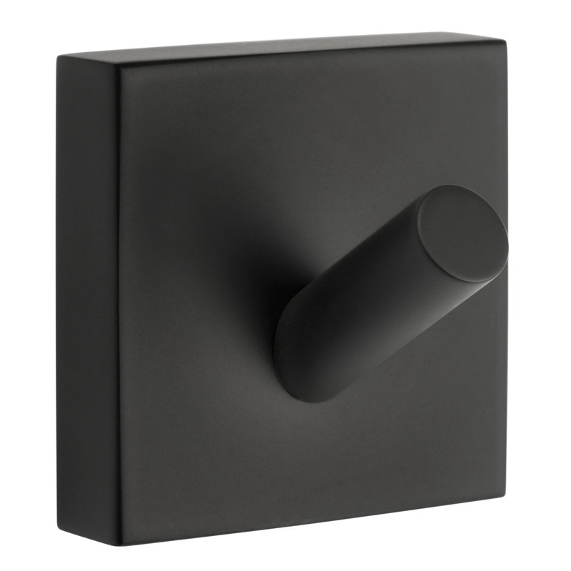 Witherspoon Single Wall Mounted Robe Hook, Matte Black